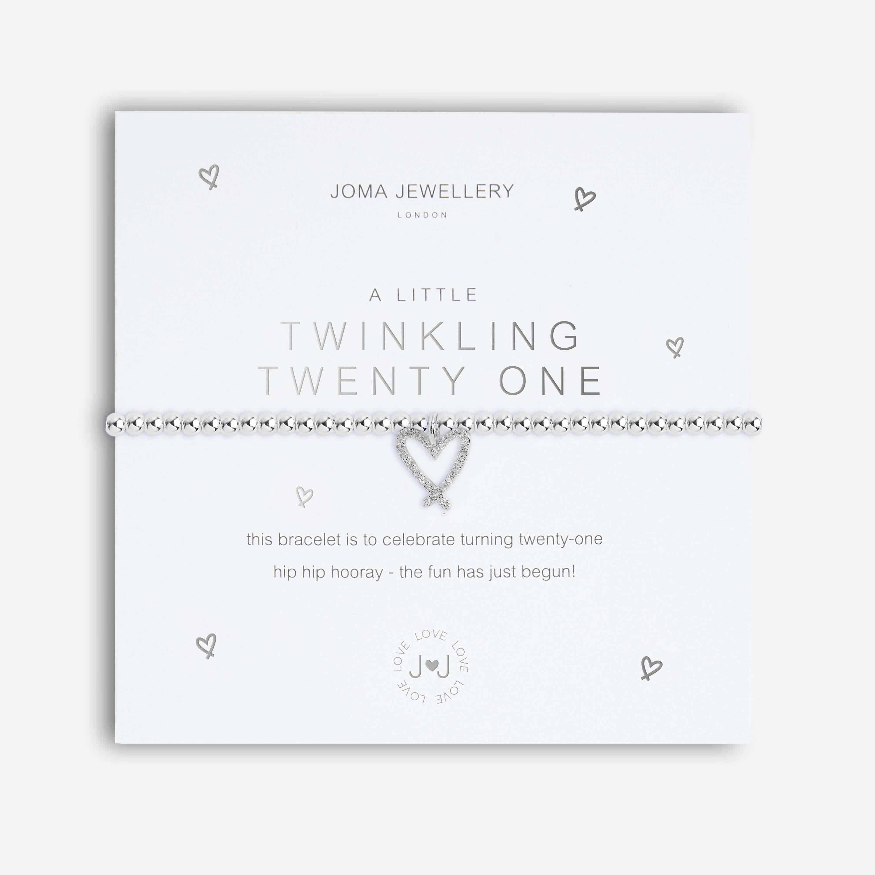 A Little | Twinking Twenty One | Silver | Bracelet | 17.5cm Stretch