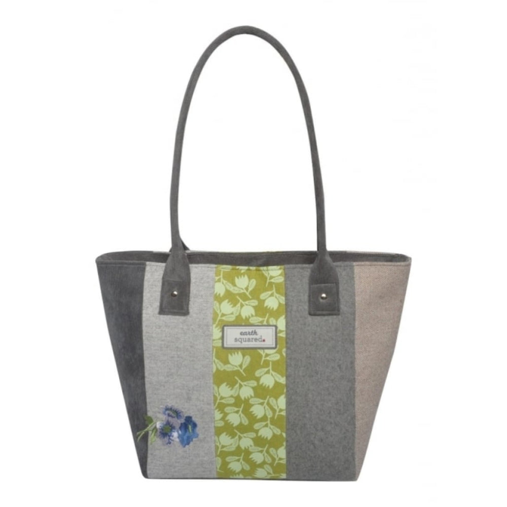 Grey Autumn Patchwork Tote