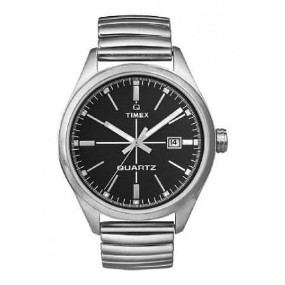 Stainless Steel Gents Wristwatch With Black Dial