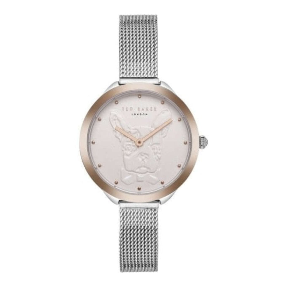 30mm Rose Gold Case Stainless Steel Mesh Bracelet Strap Ladies Watch