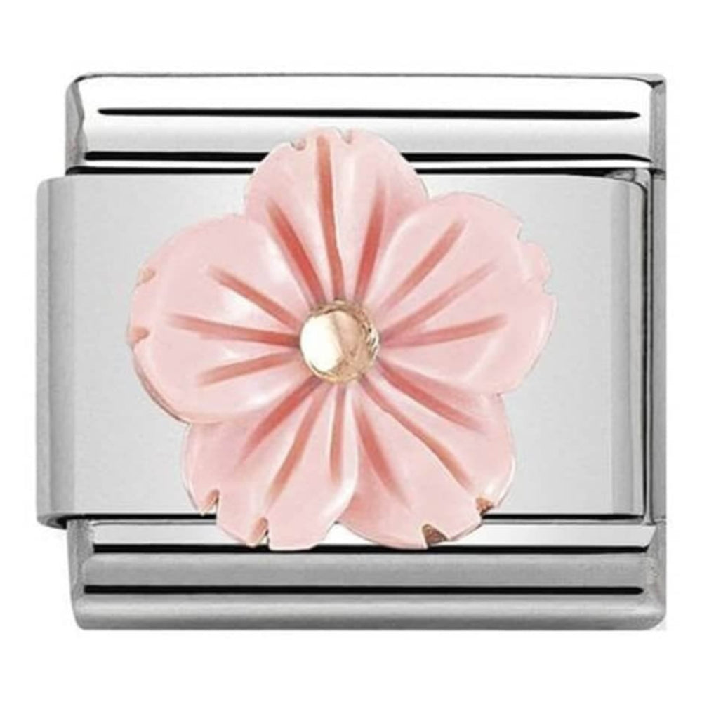 Classic Flower In Rose Coral Link