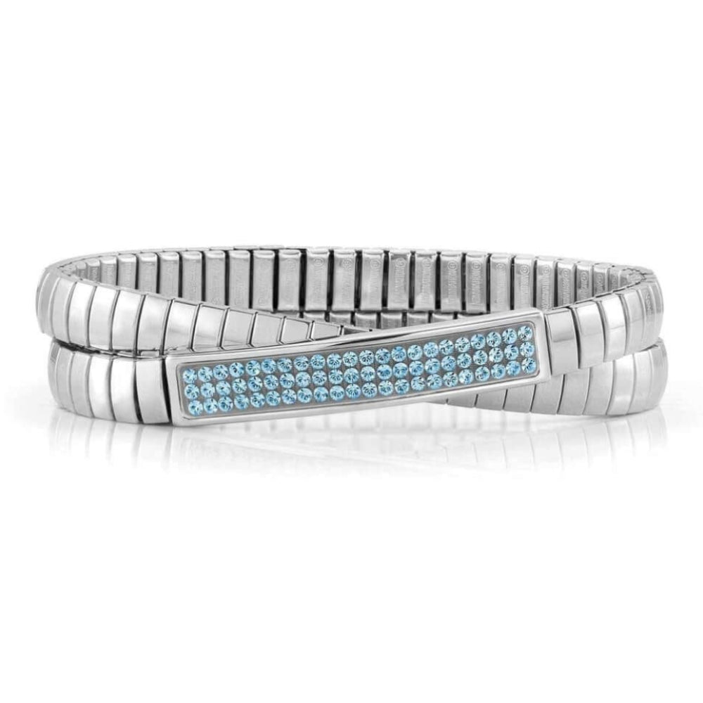 Xte Steel Bracelets And Swarovski Double (006_Light Blue)