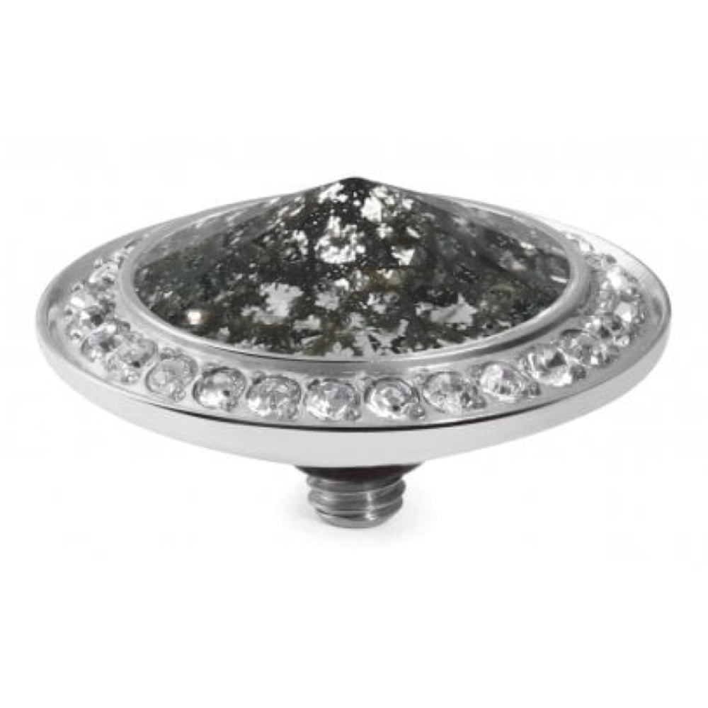 Famosa Tondo Deluxe 16mm Black Patina In Stainless Steel Ring Top