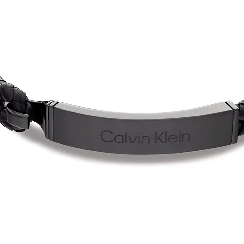 Iconic Black Leather Braided Men's Bracelet