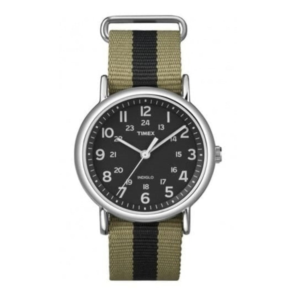 Unisex Weekender Green & Black Fabric Watch