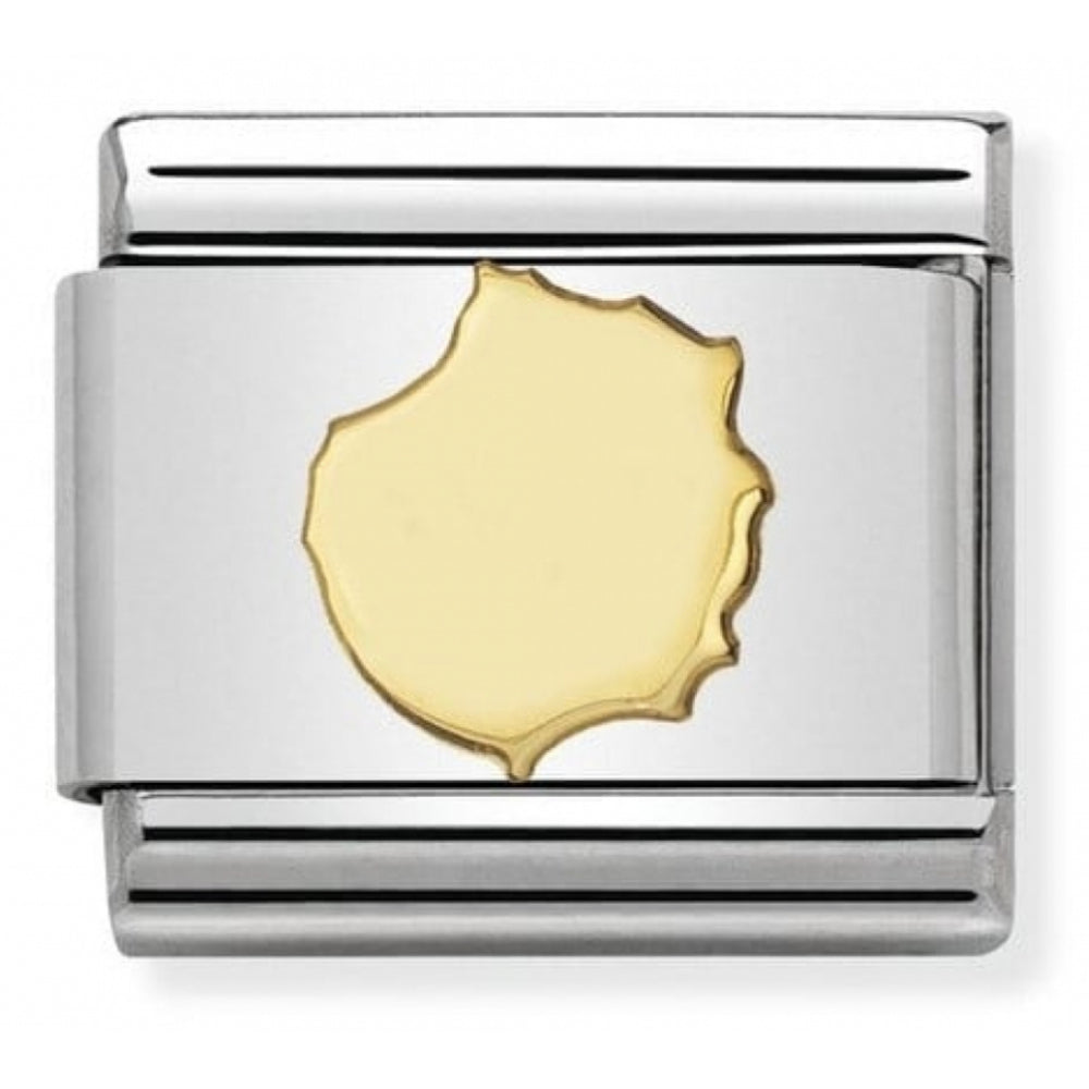Classic Gran Canaria Island In Stainless Steel With 18k Gold Charm