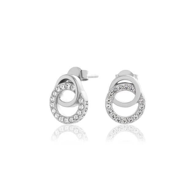 Classic Interlink Drop Studs Silver