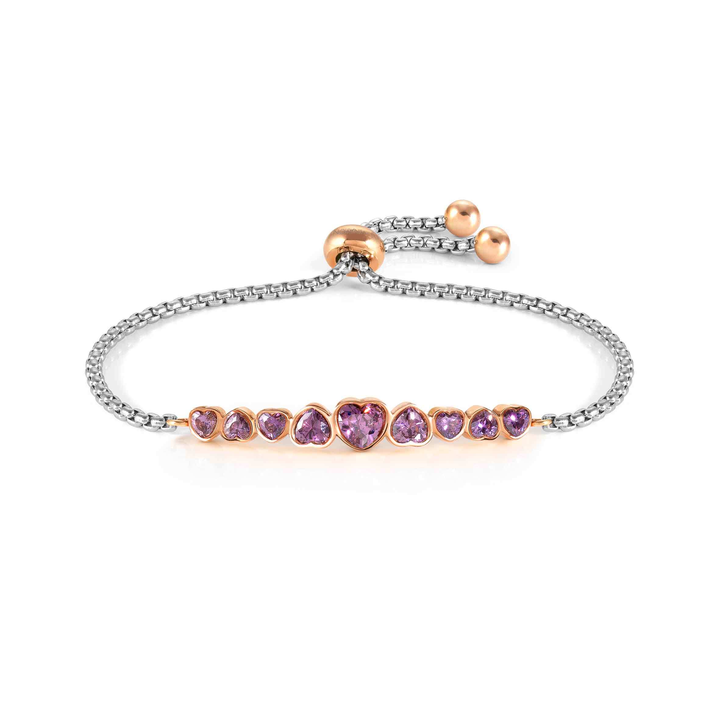 Milleluci Bracelet With Purple Heart CZ