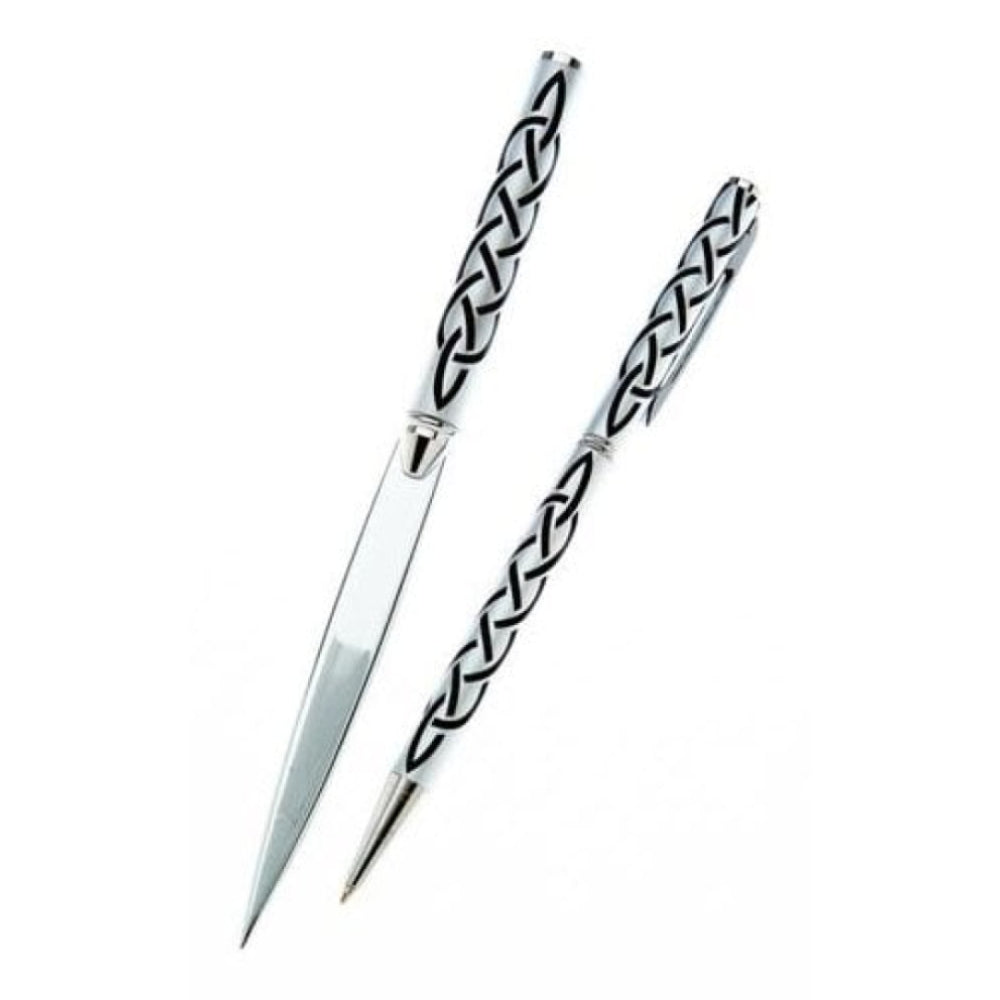 Celtic Point Knot Ballpoint Pen and Knife Set