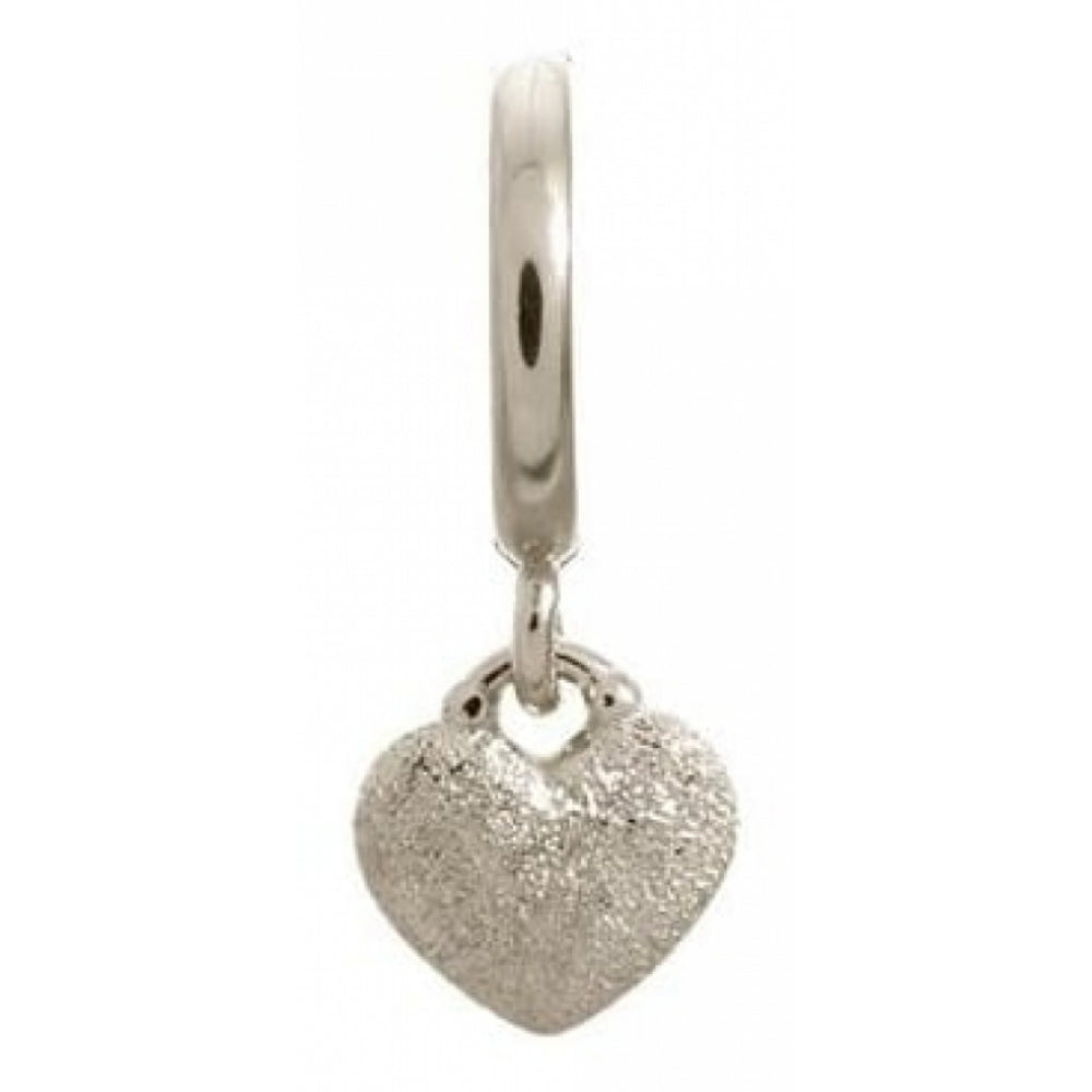 Sterling Silver Sparkle Heart Charm