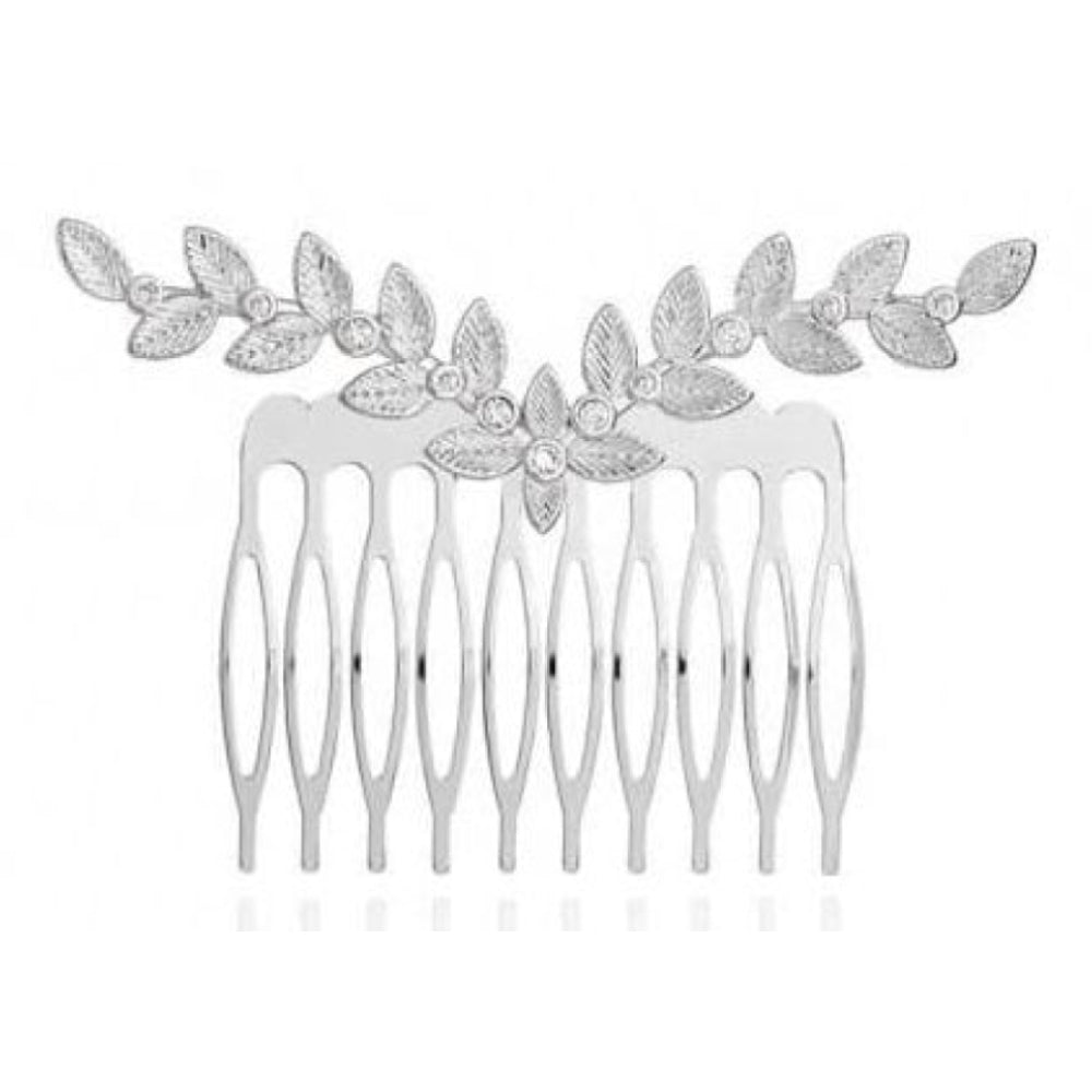 Happy Ever After Hair Accessories CZ Leaf Hair Comb