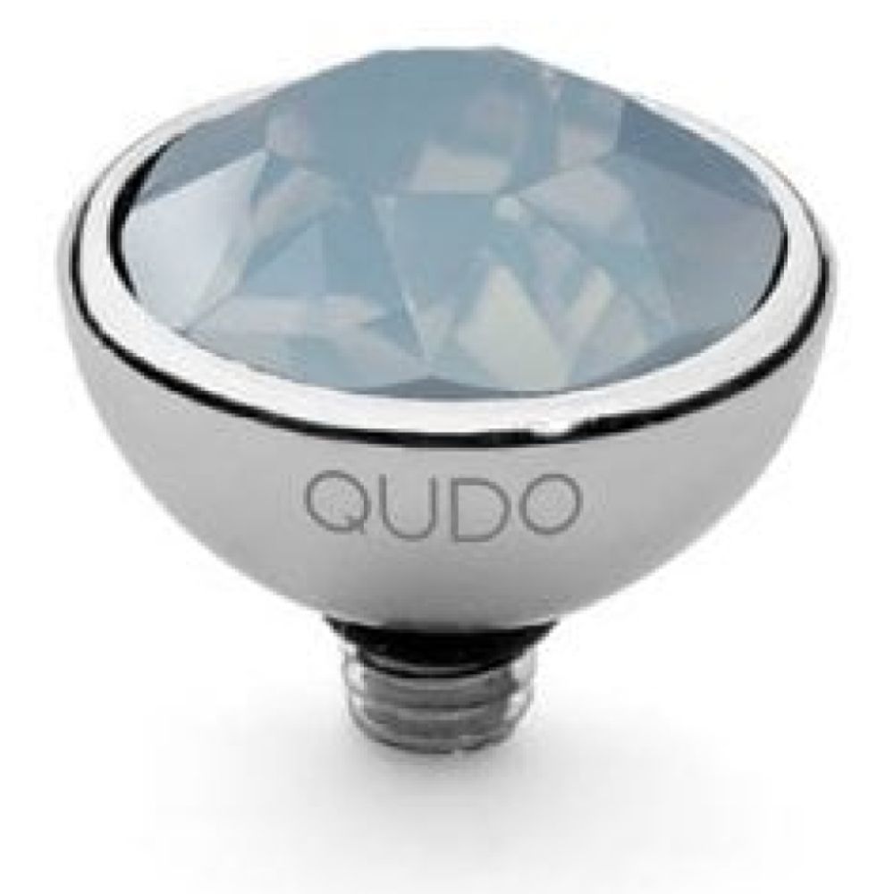 Famosa Silver 10mm Bottone Ring Top Air Blue Opal
