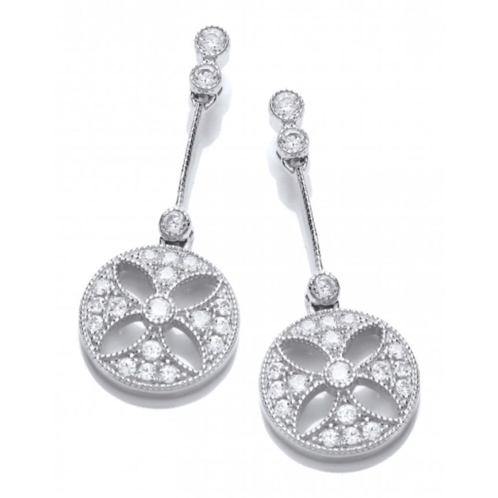 CZ Victorian Drop Earrings