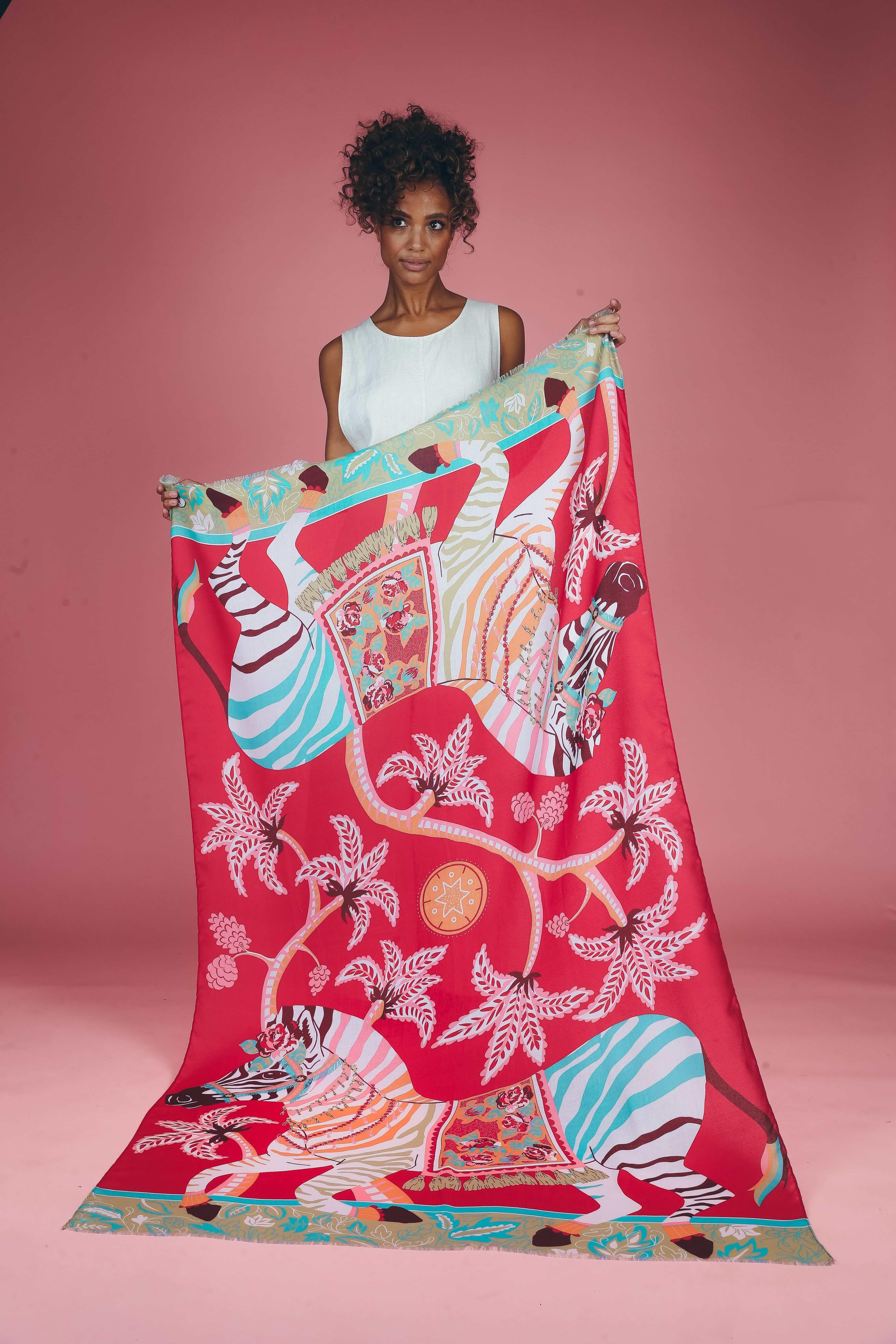 Print Scarf - Zebra Carnival