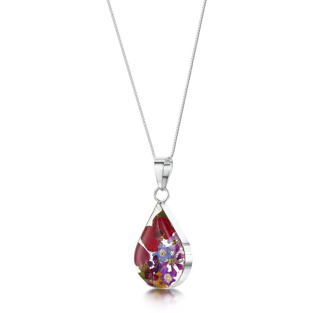 Silver Pendant - Mixed - Teardrop - Medium