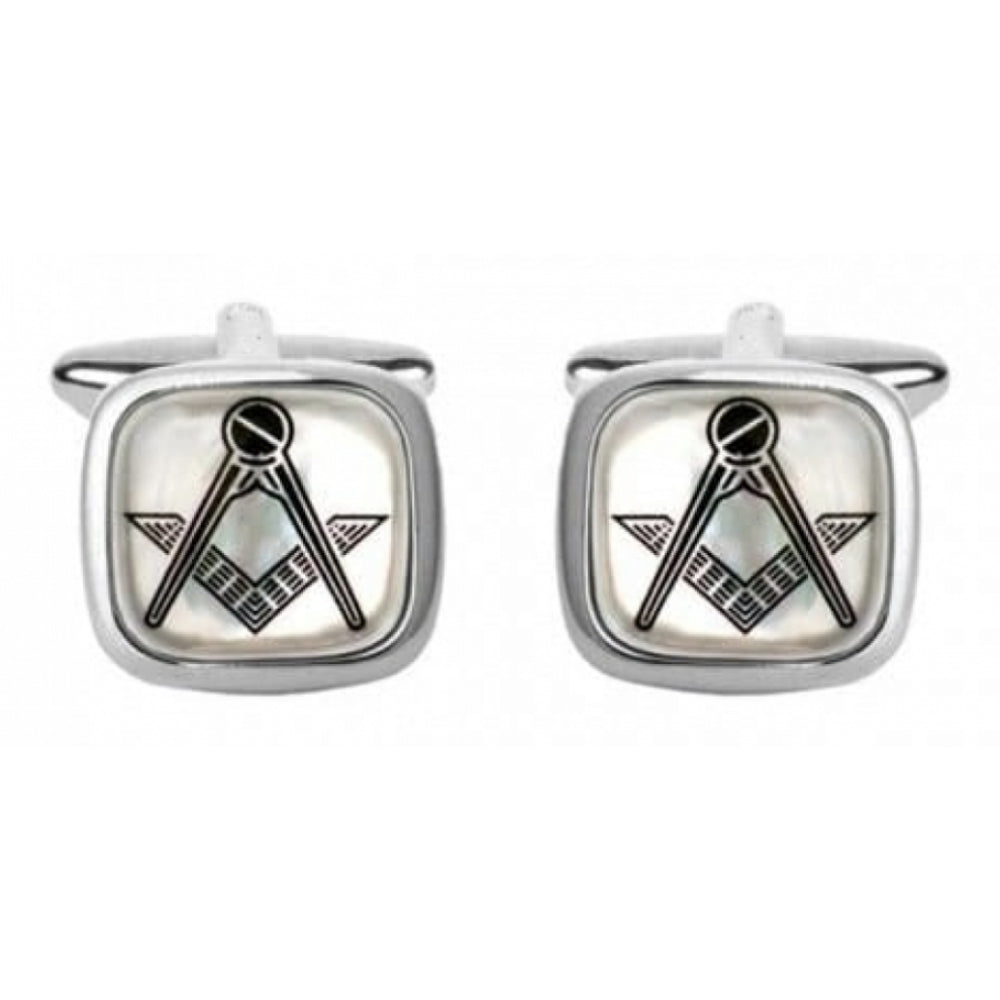 Mother Of Pearl Masonic Cufflinks