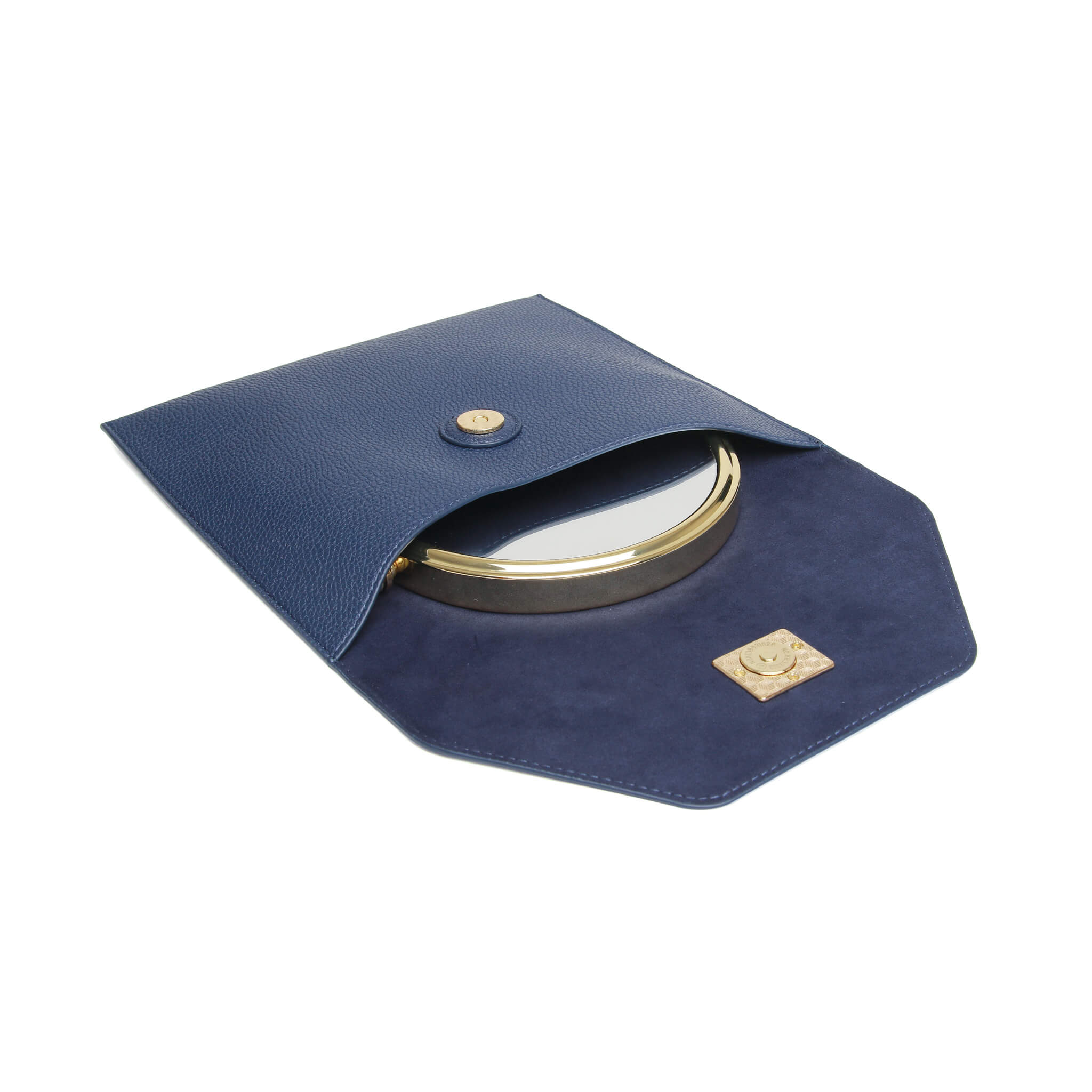 Travel Mirror & Case In Navy - 7x Magnification