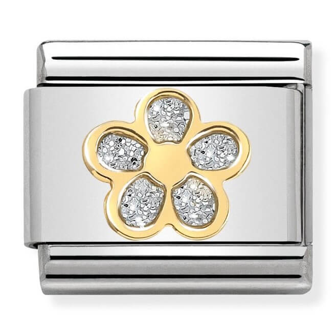 Composable Classic Glitter Flower Link