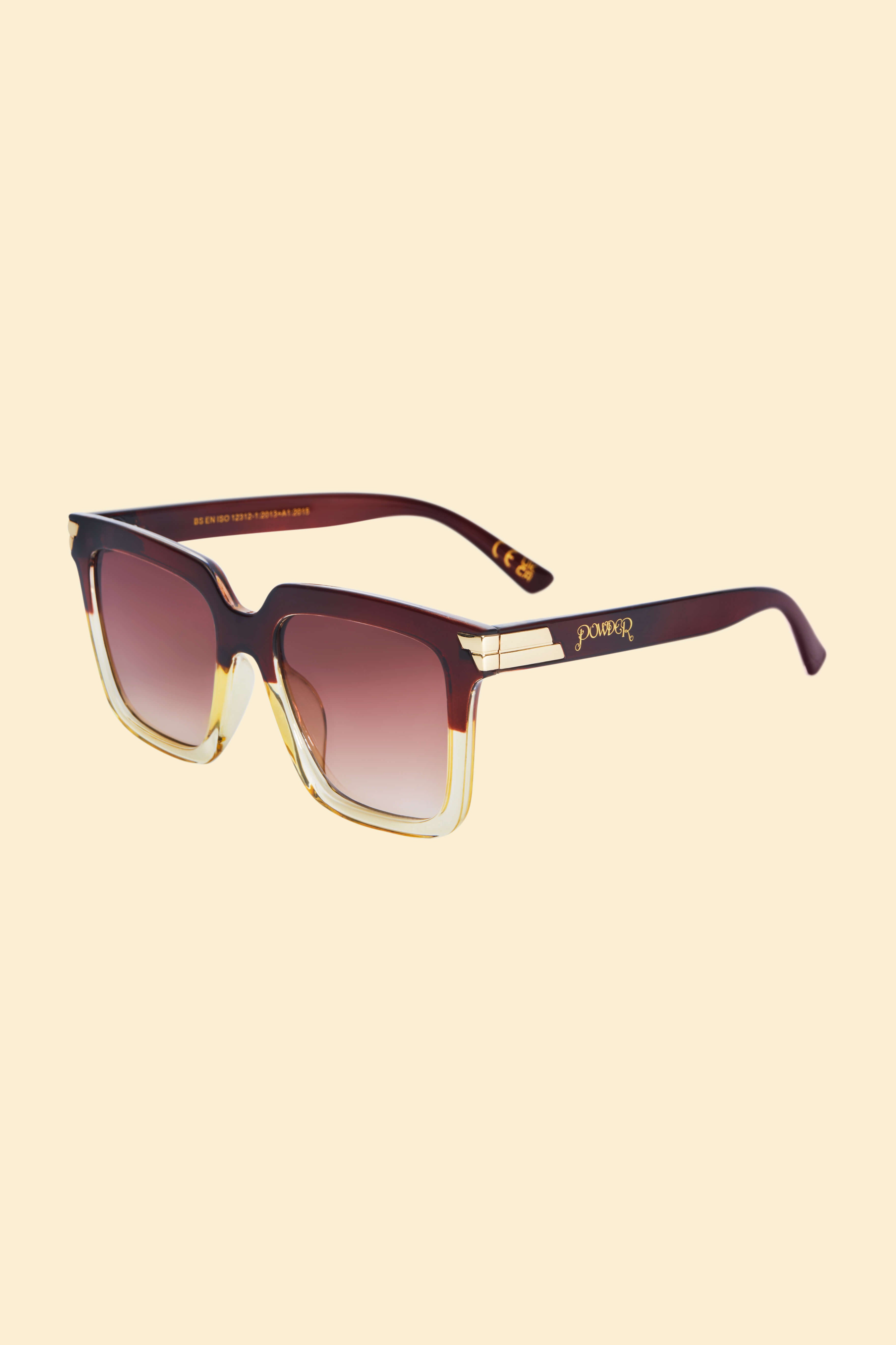 Fallon Luxe Sunglasses - Mahogany/Nude