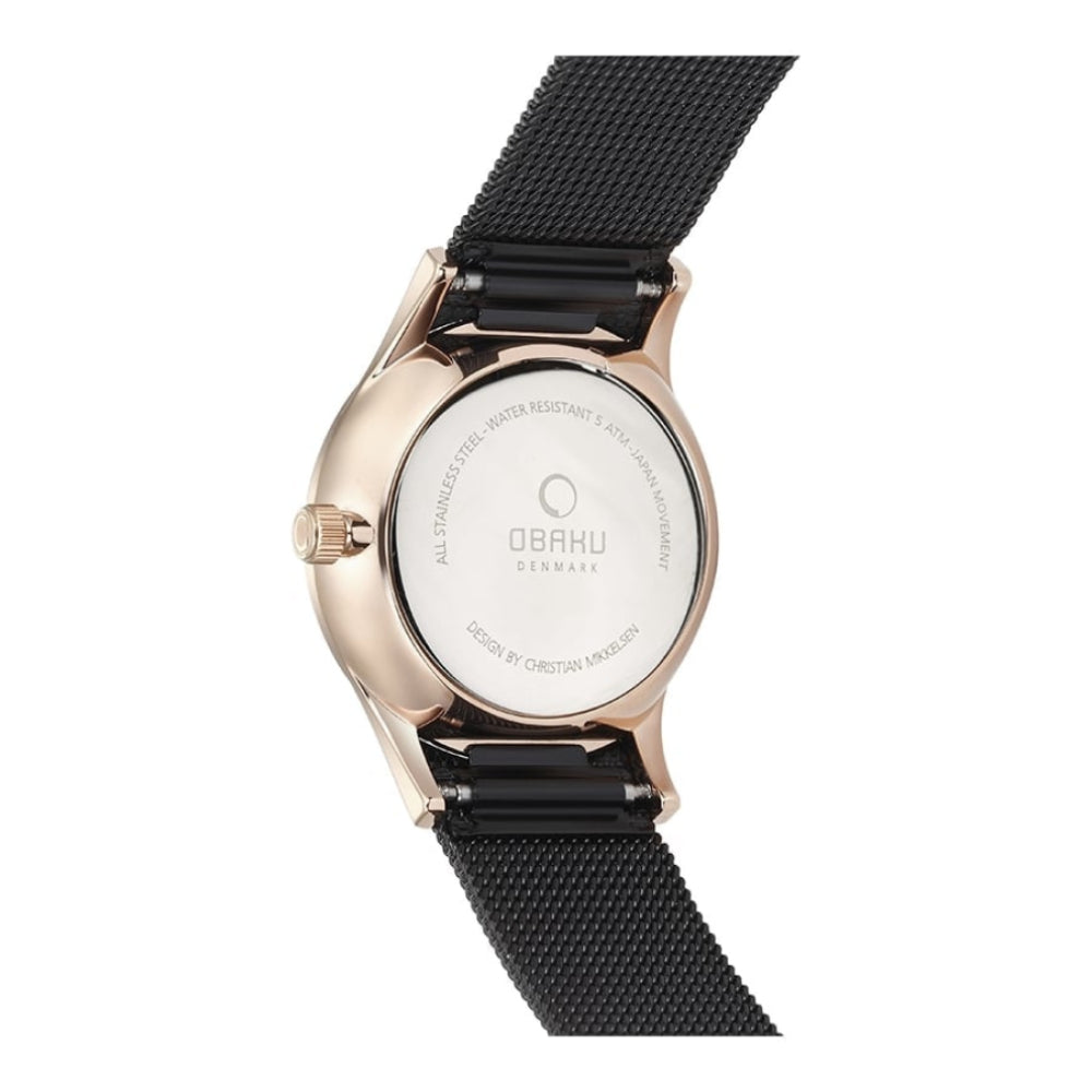 VILD - NIGHT Rose Gold Plated Day/Date Display Watch