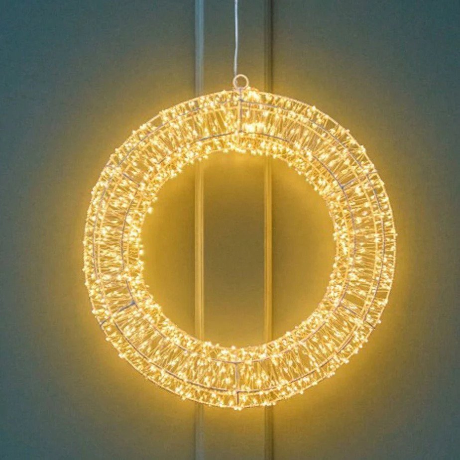 40cm Galaxy Wreath Silver Mains