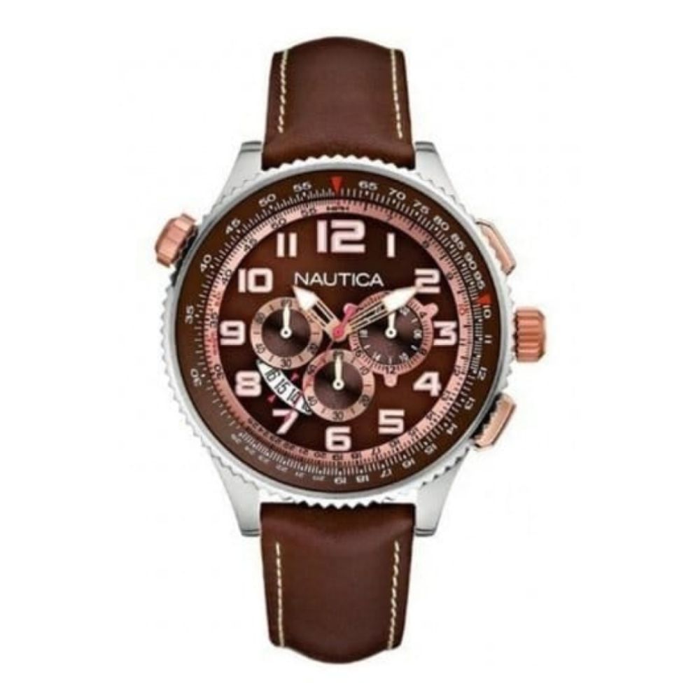 Gents OCN 44 Chronograph Brown Leather Watch