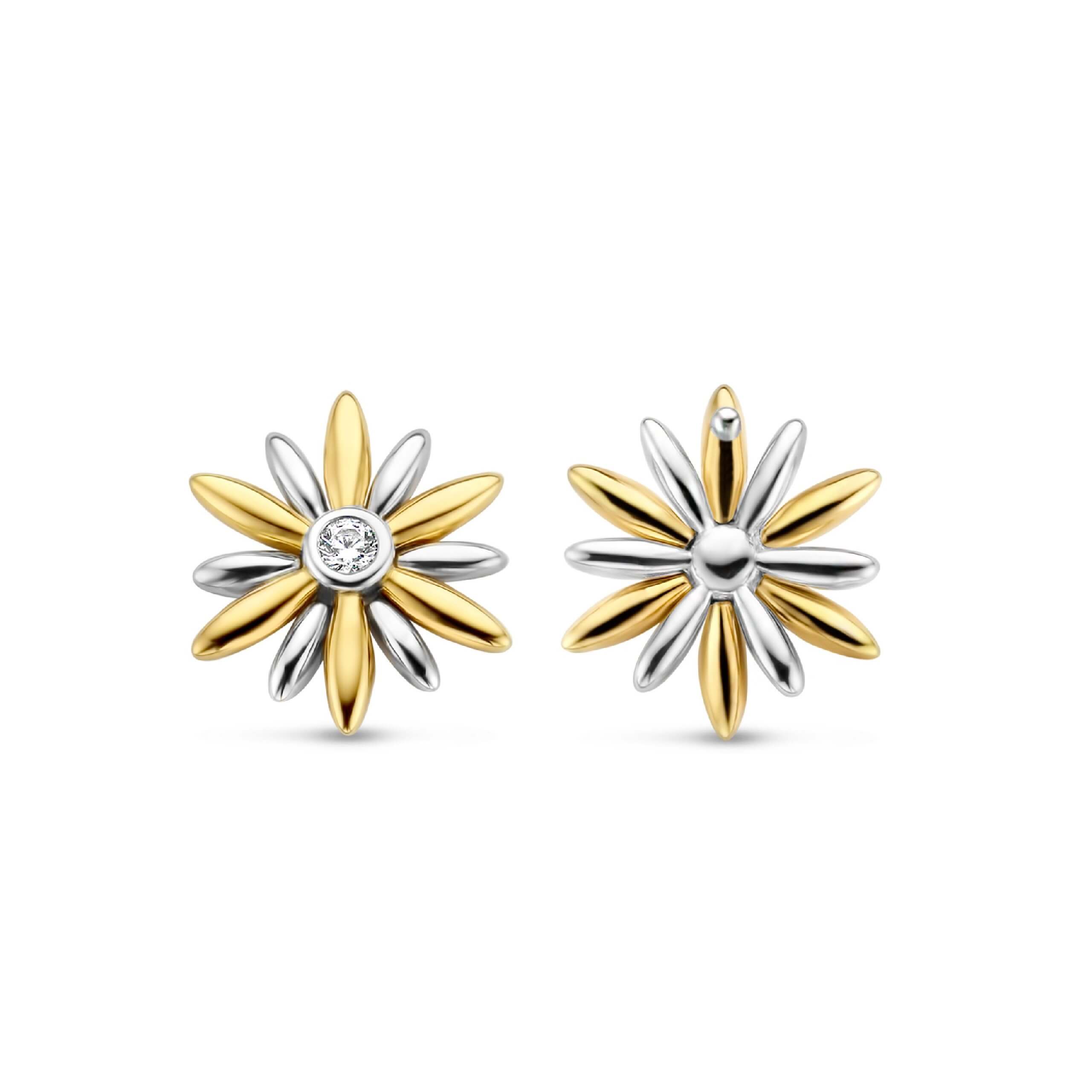 Two Tone Large Stars Studs