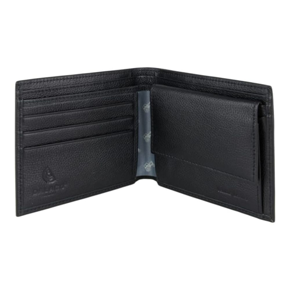 Leather Wallet with Tractor lining -Black
