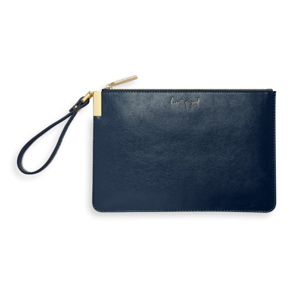 SECRET MESSAGE POUCH - HEART OF GOLD/TO MY WONDERFUL MUM - Navy - 16x24cm