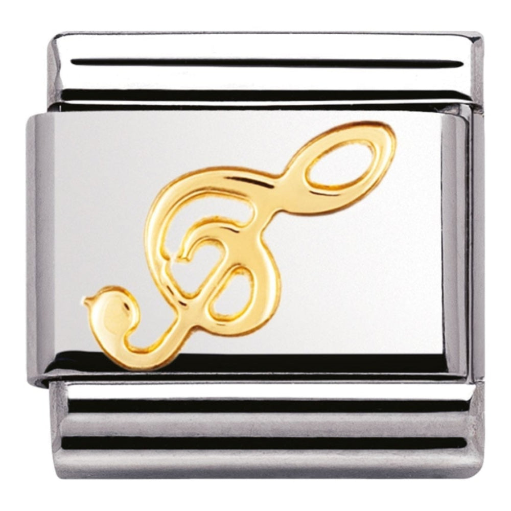 Classic Gold Treble Clef Link
