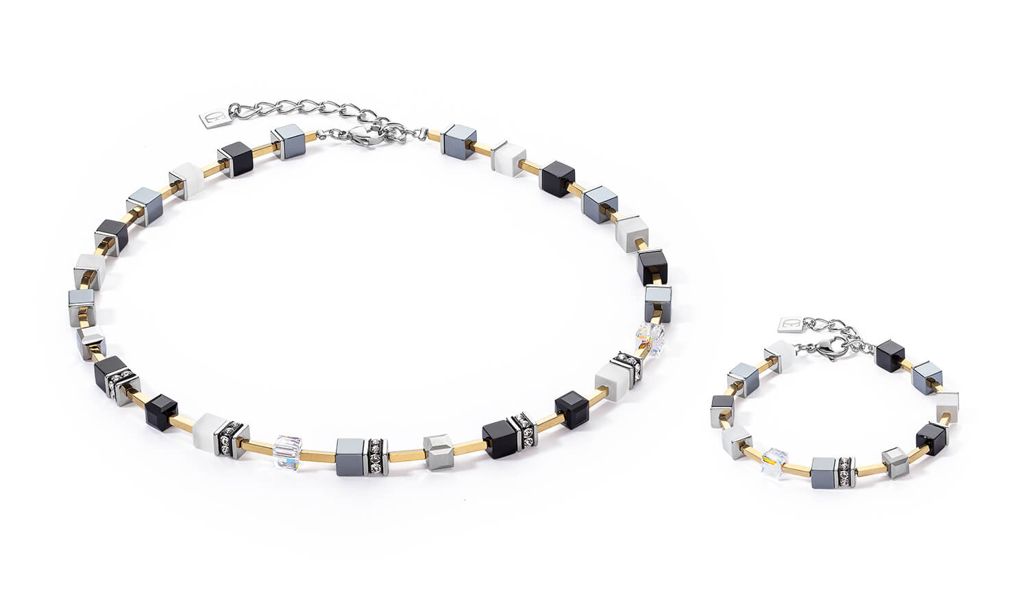 GeoCUBE Iconic Pure Bracelet In Black, Grey & White