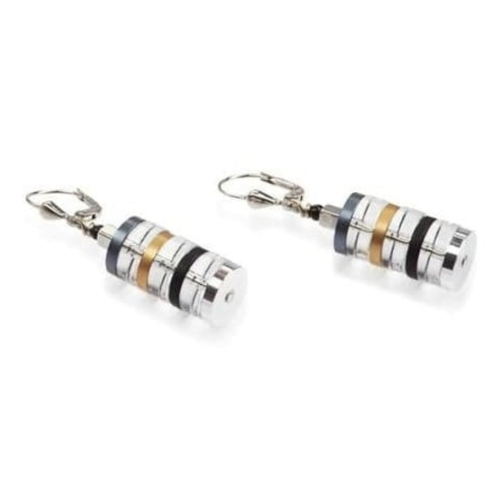 Ladies Diamant-Cut Aluminium Acrylic Glass Earrings