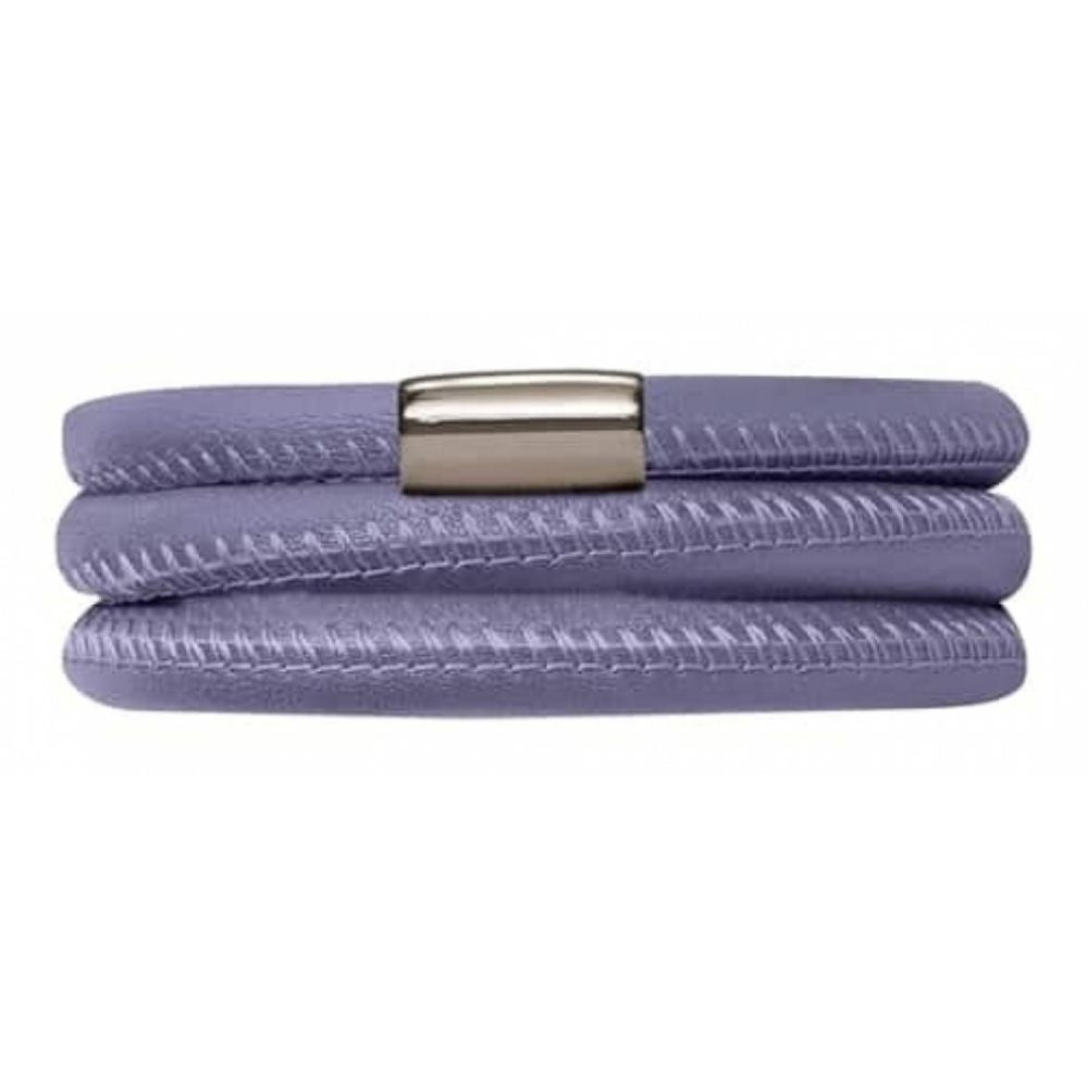 Dark Purple Triple Band Leather Bracelet