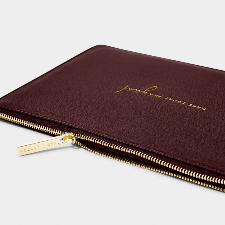 Christmas Pouch | Make Today Magical | Plum | 16cm