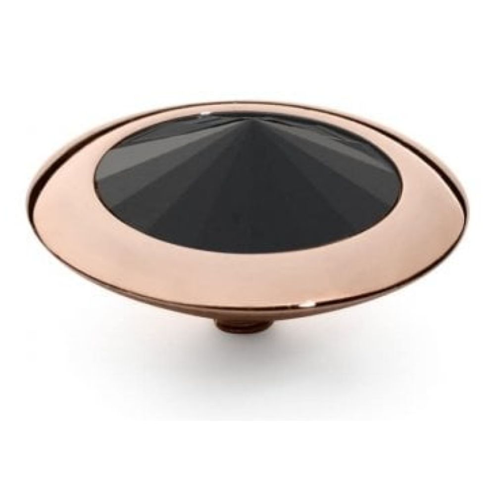 Famosa Rose Gold 16mm Tondo Ring Top Jet