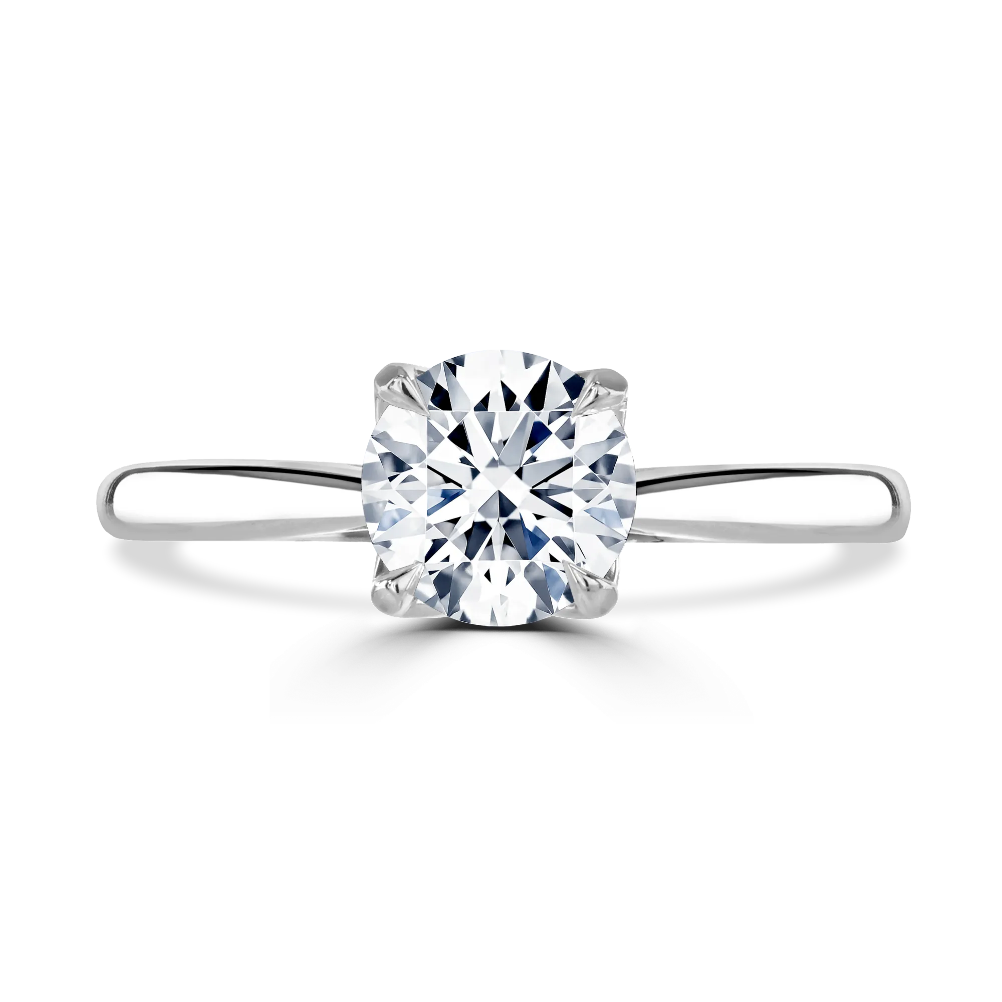 Platinum 1ct Round Brilliant Cut Laboratory Grown Diamond Solitaire Ring-N