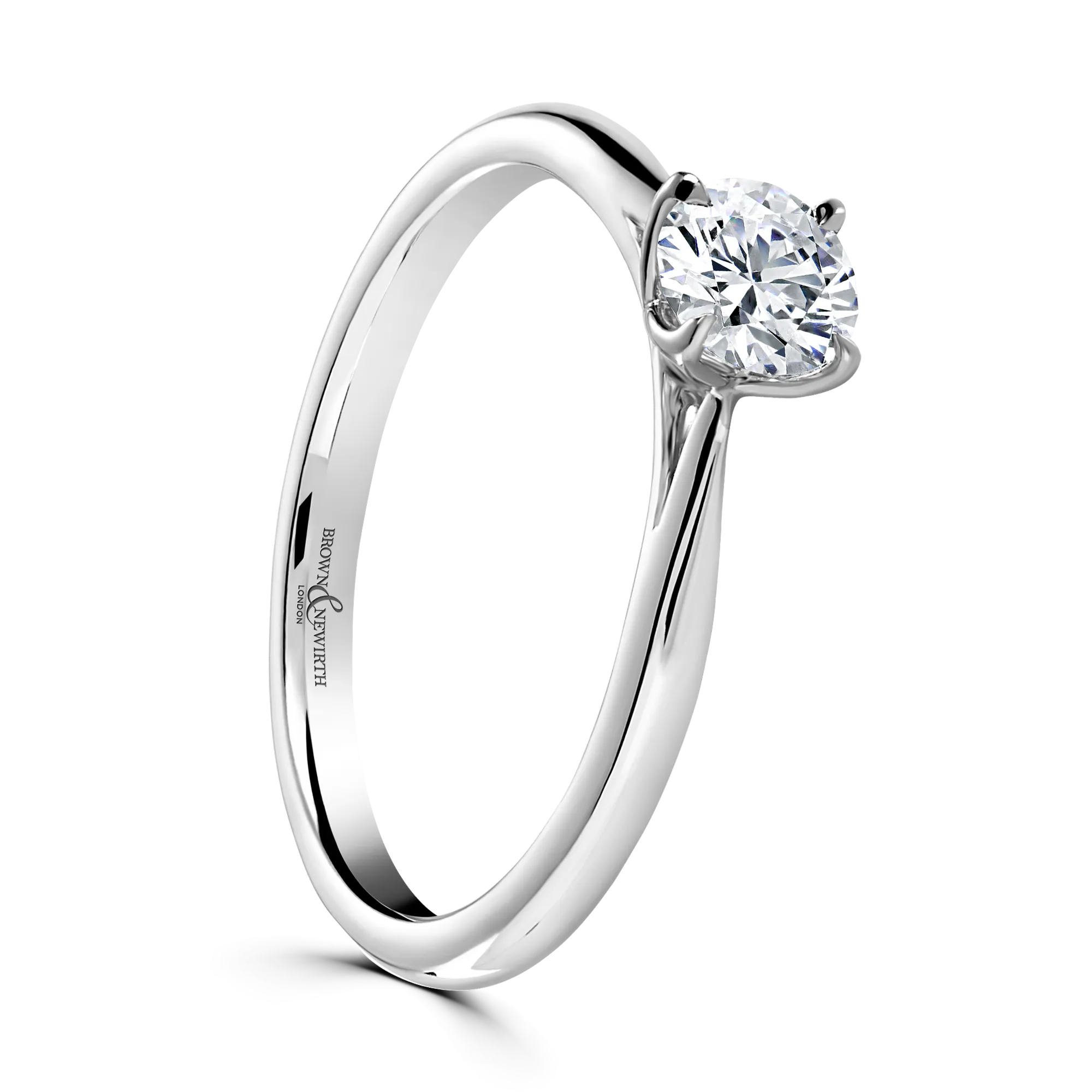 Classic Bloom Round Brilliant Cut Solitaire Ring
