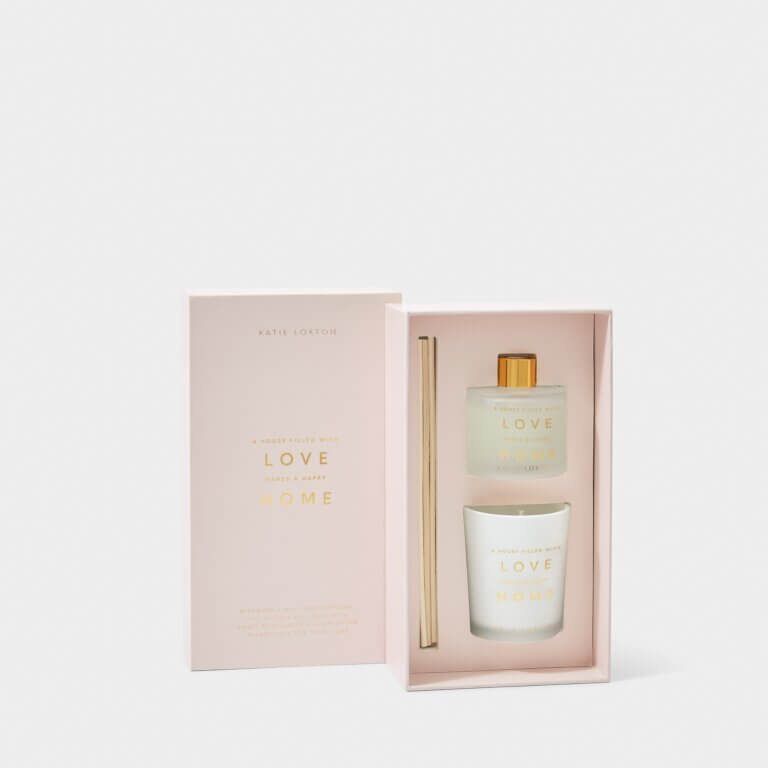 Sentiment Mini Fragrance Set | A House Filled With Love Makes A Happy Home | White Orchid And Soft Cotton