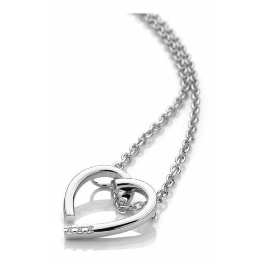 Sterling Silver Glide Heart Pendant Necklace