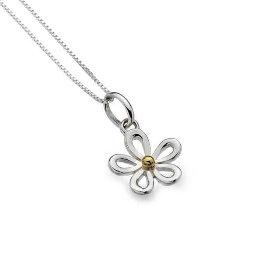 Origins Cut Out Daisy Flower Pendant Necklace