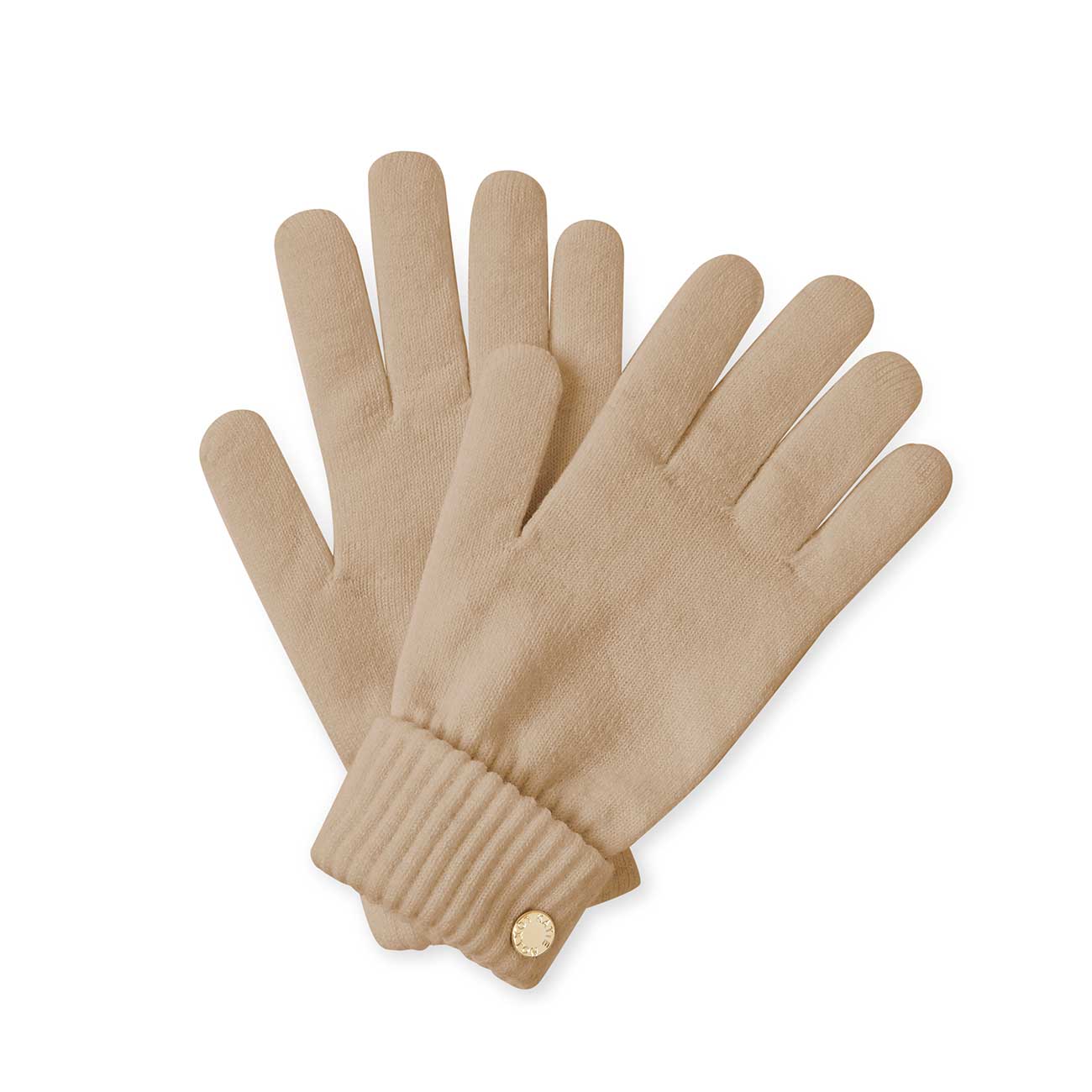 Chunky Knit Gloves | Caramel- Medium Fit