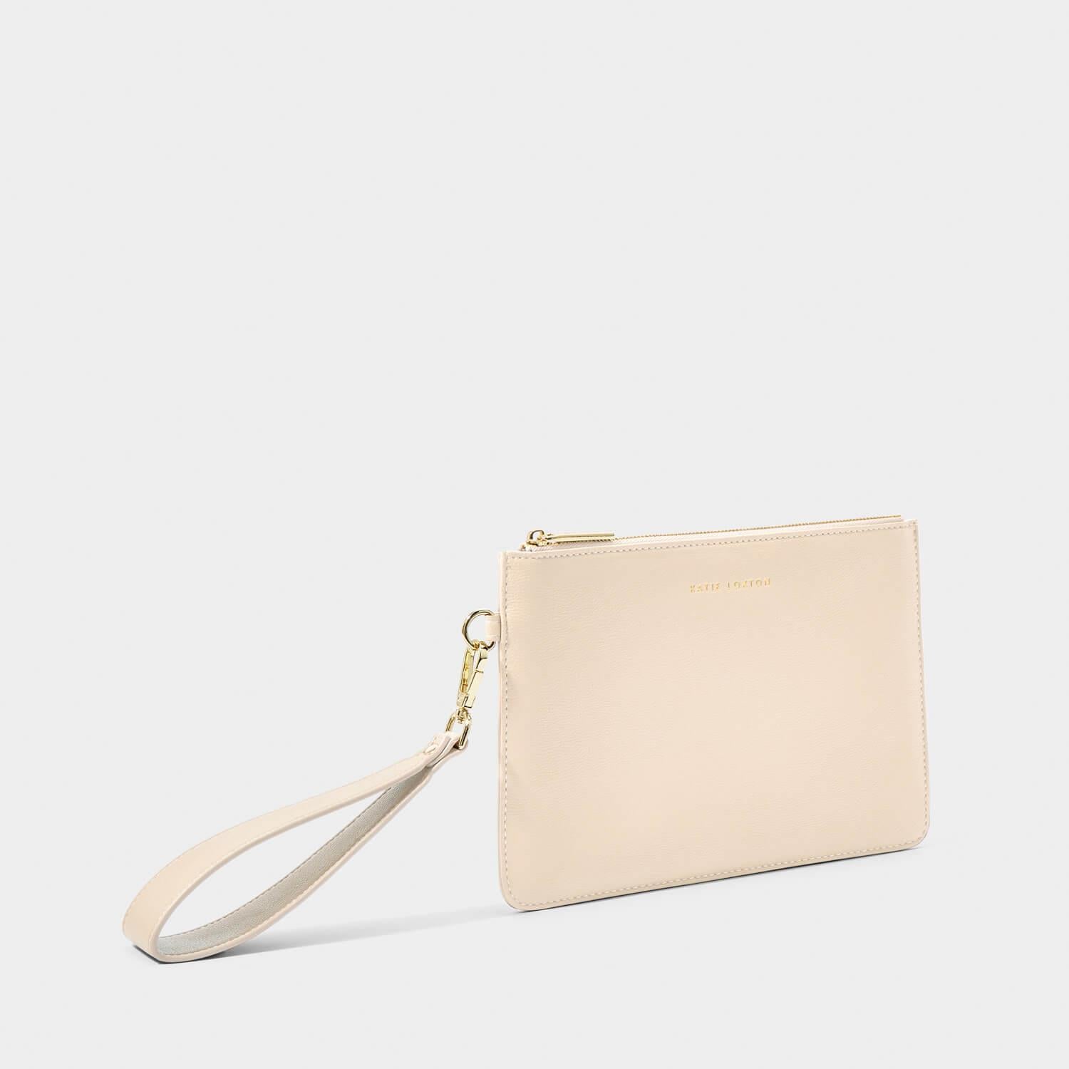 Zana Wristlet Pouch in Eggshell