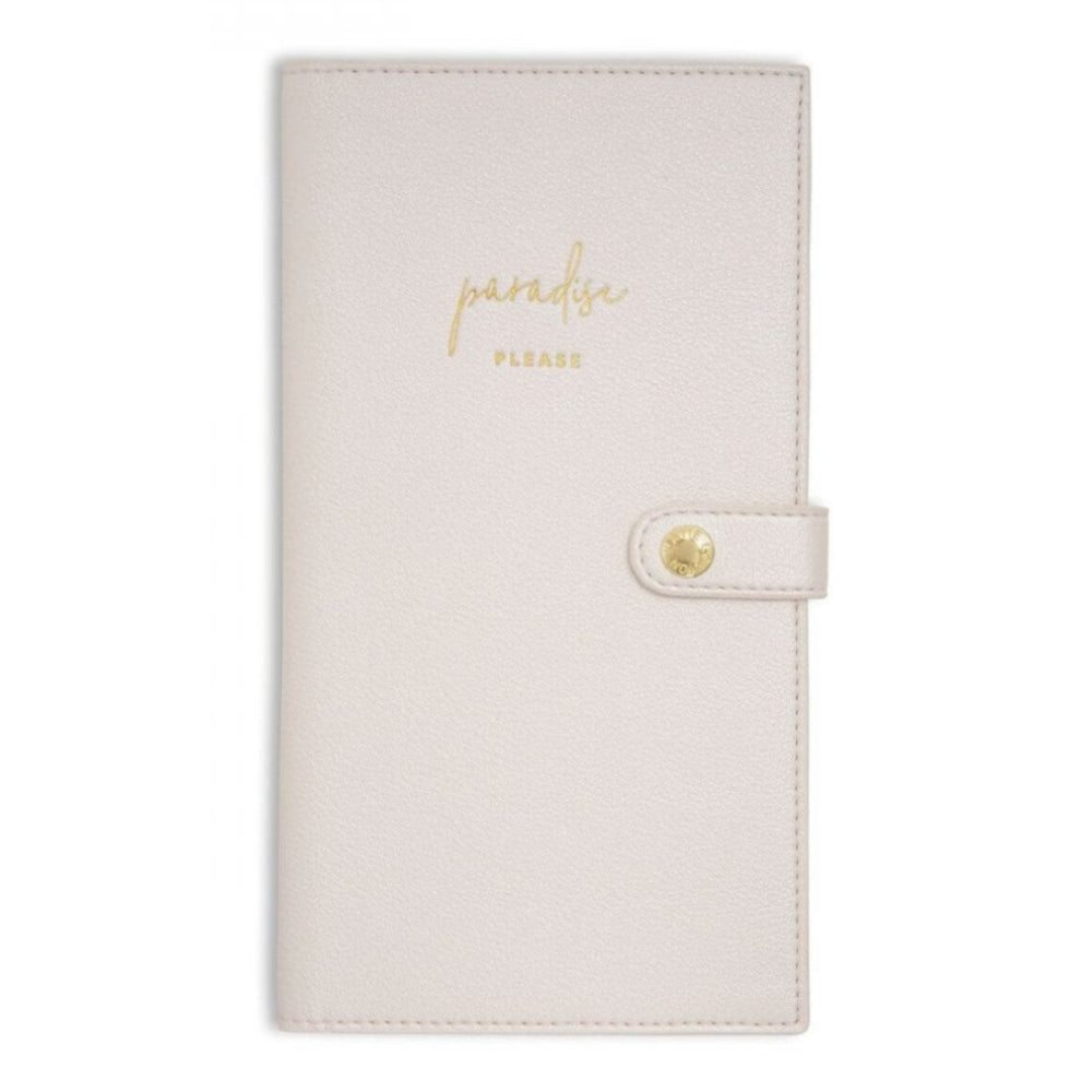 Travel Wallet | Paradise Please | Pearlescent White | 23 X 12cm