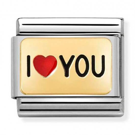 Composable Classic I Heart You 18k Gold Link