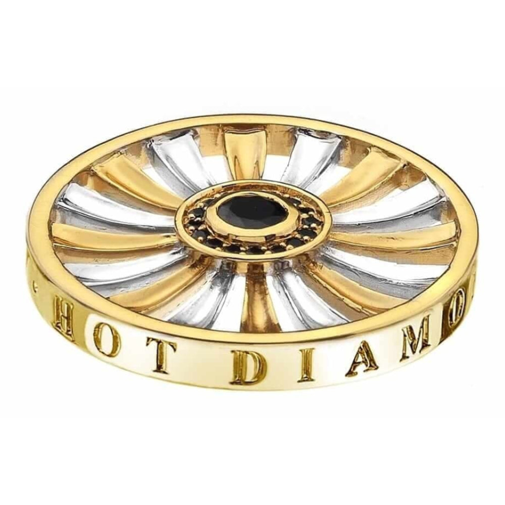 Art Deco Sunrise Silver & Yellow Gold Plate Coin - 33 mm