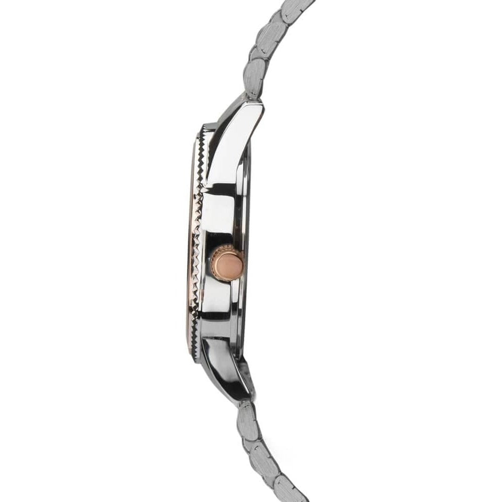 Two Tone Case, Blue Sunray Dial With Date Window & Two Tone Bracelet Strap Gents Watch