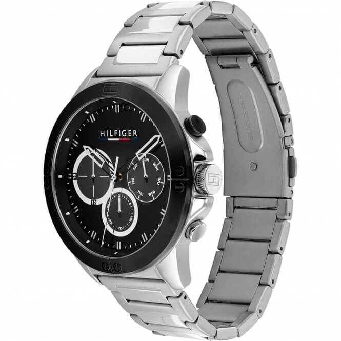 Harley Sport Stainless Steel & Ionic Plated Black Steel Gents Watch