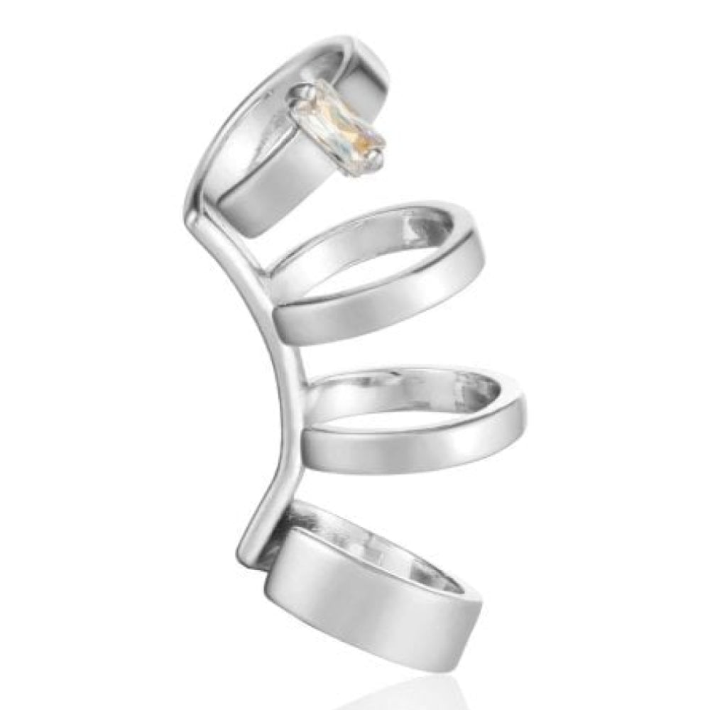 Glow Crawler Ear Cuff Silver