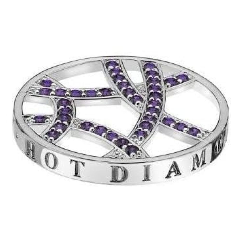 Ladies 33mm Fantasy Sparkle Arc Silver Coin