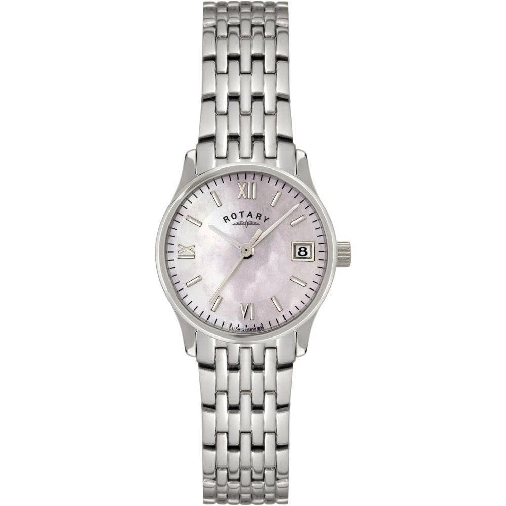 Stainless Steel Date Window Ladies Wristwatch
